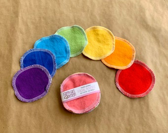 Rainbow Facial rounds | Makeup Remover | Facial Towel | Flannel Scrubby | Soft Scrubbies | Cotton Rounds | Makeup Wipes | Reusable Face Pa