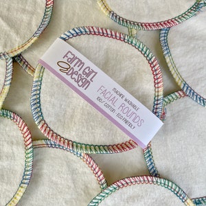Rainbow Facial rounds | Makeup Remover | Facial Towel | Flannel Scrubby | Soft Scrubbies | Cotton Rounds | Makeup Wipes | Reusable Face Pa