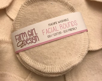 Facial rounds | Makeup Remover | Facial Towel | Flannel Scrubby | Soft Scrubbies | Cotton Rounds | Makeup Wipes | Reusable Face Pads