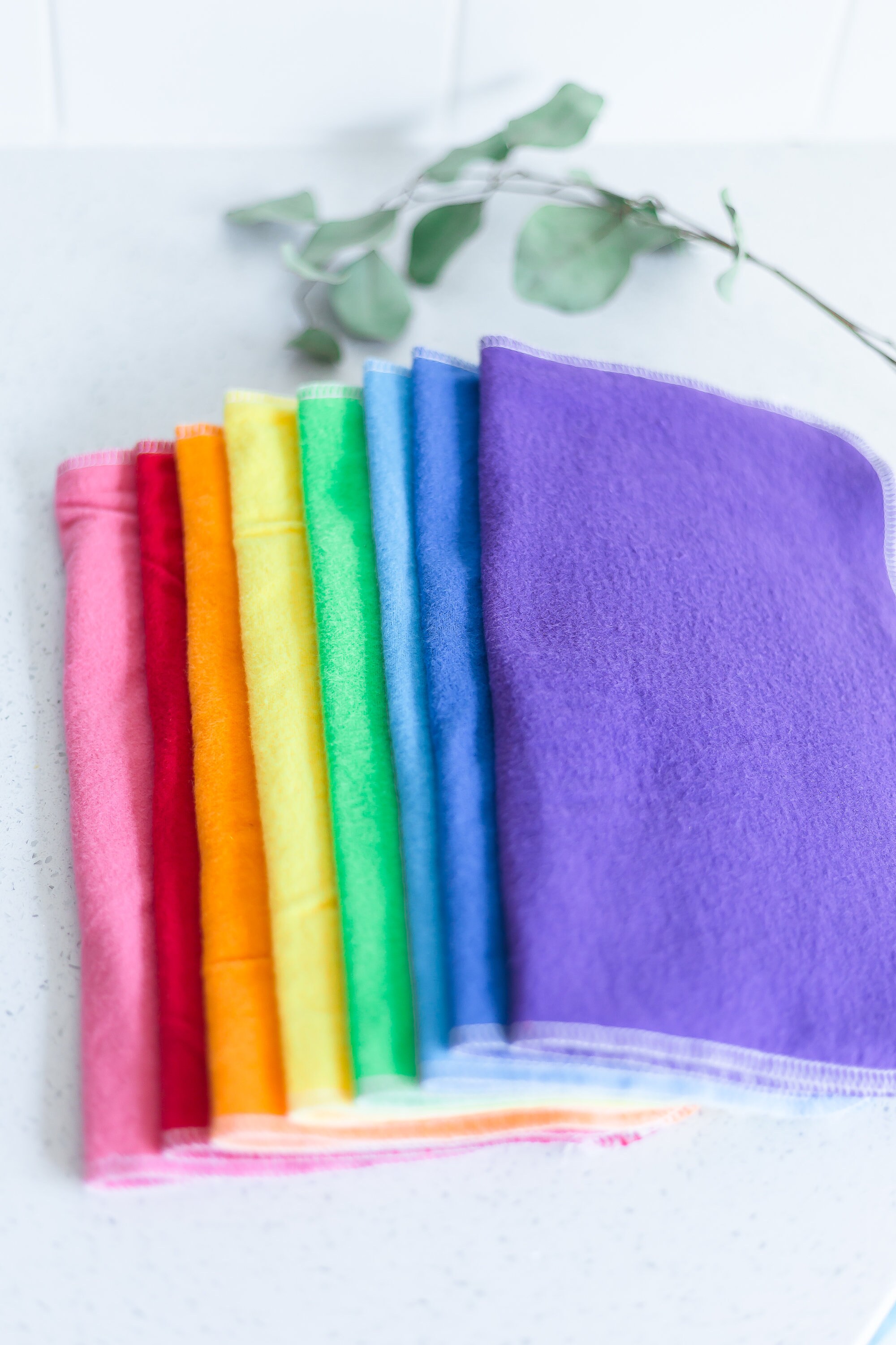 Rainbow Reusable Cloth Baby Wipes 8 Pack Baby Gender Etsy