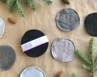 CHOOSE YOUR COLOR Grey Neutral Facial rounds | Makeup Remover | Facial Towel | Flannel Scrubby | Soft Scrubbies | Cotton Rounds | Makeup Wip