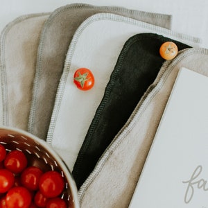 CHOOSE YOUR COLOURS 8 Reusable Paper Towel | Paperless Towel | Reusable Cloth | Zero Waste Kitchen | Reusable Paper Towel | Cleaning Cloth |