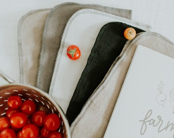 CHOOSE YOUR COLOURS 8 Reusable Paper Towel | Paperless Towel | Reusable Cloth | Zero Waste Kitchen | Reusable Paper Towel | Cleaning Cloth |