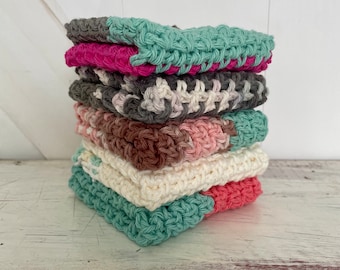 SCRAPPY SECONDS Crochet Dishcloth | Handmade Dishcloth | Kitchen Cloth | Dish Scrubber | Kitchen Dishcloth