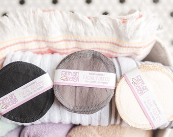 CHOOSE YOUR COLOUR Facial rounds | MakeuP Remover | Facial ToweL | Flannel Scrubby | SofT Scrubbies | Cotton RoundS | Makeup Wipes
