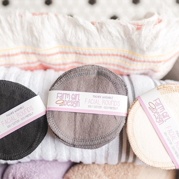 CHOOSE YOUR COLOUR Facial rounds | MakeuP Remover | Facial ToweL | Flannel Scrubby | SofT Scrubbies | Cotton RoundS | Makeup Wipes