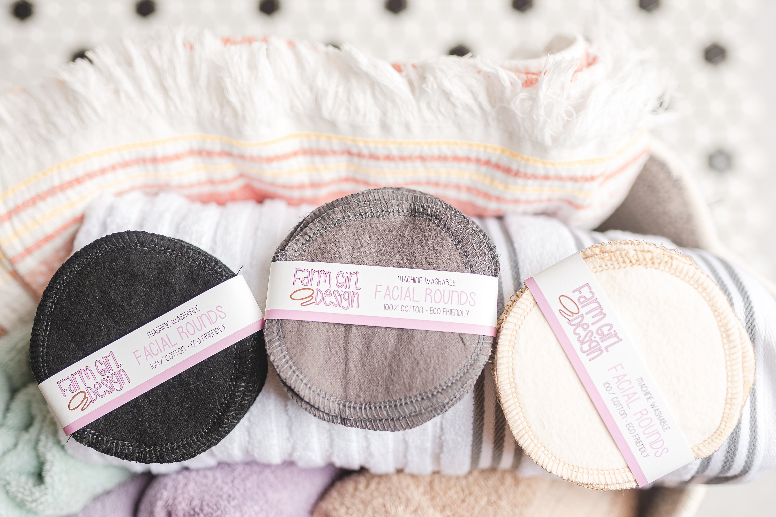 CHOOSE YOUR COLOUR Facial rounds MakeuP Remover Facial ToweL Flannel Scrubby SofT Scrubbies Cotton RoundS Makeup Wipes