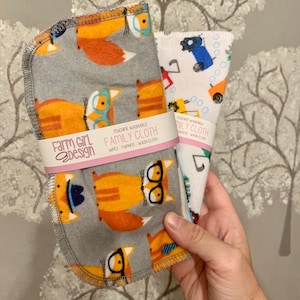 8 pack Reusable Cloth Baby Wipes 8 Pack Boys Random Assorted Mixture Flannel Wipes Unpaper Cloths