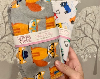 Lot de 8 lingettes en tissu réutilisables pour bébés