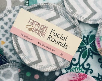 Assorted Facial rounds | Makeup Remover | Facial Towel | Flannel Scrubby | Soft Scrubbies | Cotton Rounds | Makeup Wipes | Reusable Face Pad
