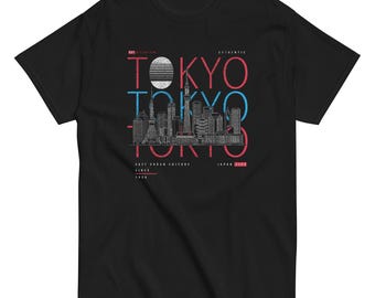 Tokyo Japan streetwear shirt stedelijk stadsgezicht grafisch T-shirt retro Japans esthetisch T-shirt vintage Tokyo skyline reizen Japan streetstyle