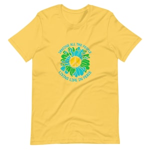 Imagine All the People Living Life in Peace Shirt Kurzärmeliges Unisex T-Shirt