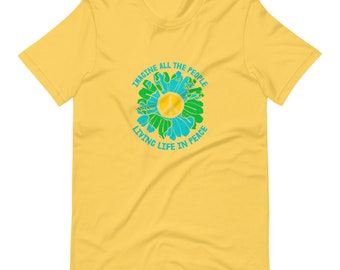 Imagine All the People Living Life in Peace Shirt Short-Sleeve Unisex T-Shirt