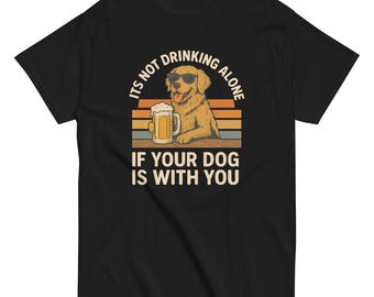 Grappig hondenbier-T-shirt – Retro drinkshirt, cadeau hondenliefhebber