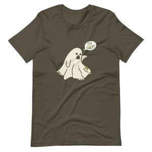 Oh Sheet Funny Halloween Ghost Pun Bella & Canvas Short-Sleeve Unisex T-Shirt