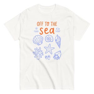 Av till havet-skjorta, strandsemester-t-shirt, kustnära sommar-t-shirt med grafik