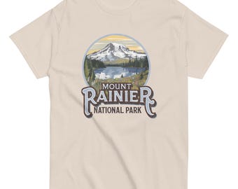 ヴィンテージ マウント・レーニア国立公園 Tシャツ、PNW ハイキング Tシャツ