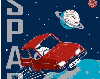 TOP GEAR Tour Space Limited Edition Print