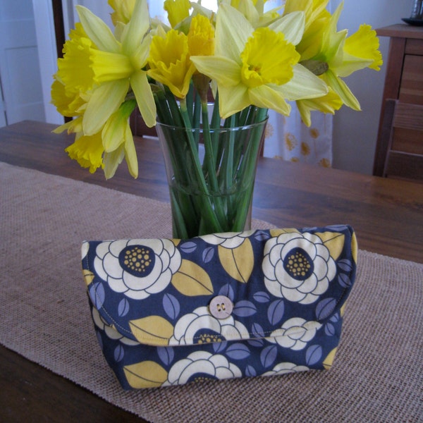 Clutch- Yellow, Gray, and White Joel Dewberry Fabric
