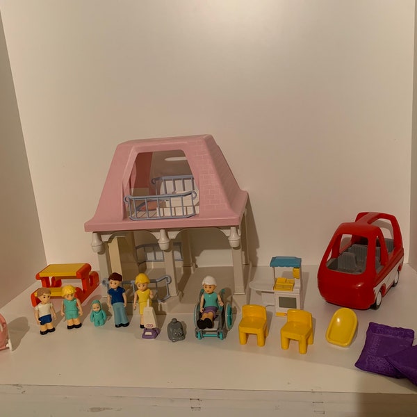 Vintage Little Tikes Grandma’s Dollhouse with family