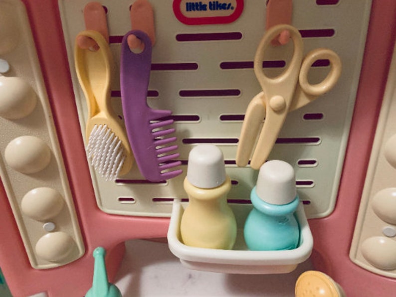 Vintage Little Tikes Beauty Salon Vanity Chair & Accessories Etsy