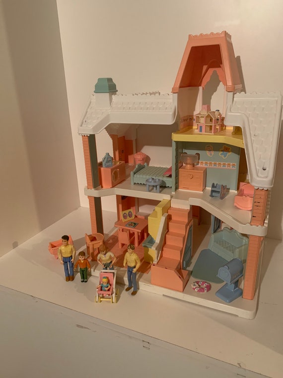 Vintage Playskool Dollhouse 1990 With 