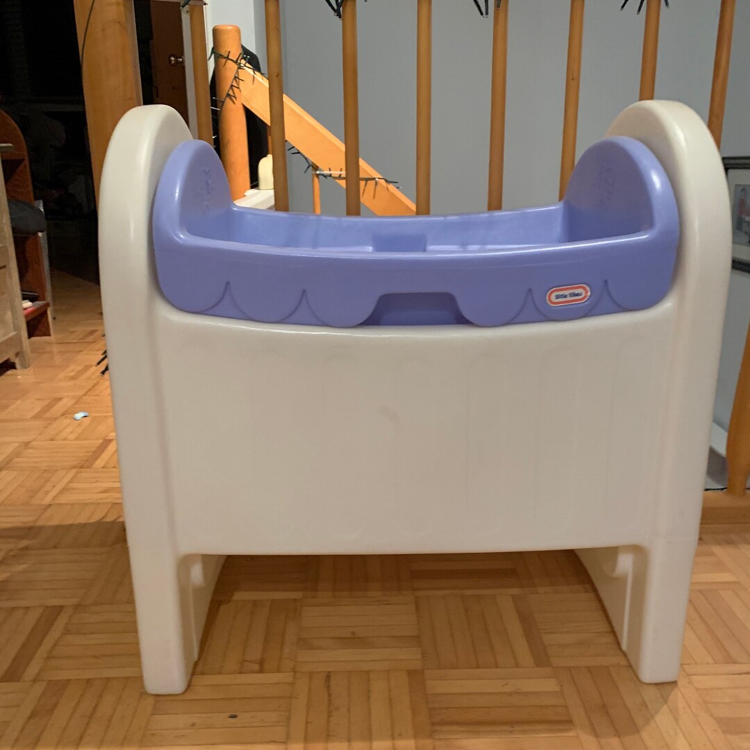 Little Tikes Vintage Blue Crib/cradle Doll Bed Etsy