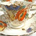 1930's Aynsley Hand Painted Tea Cup And Saucer, Handpainted Poppies, Embossed teacup and Saucer.