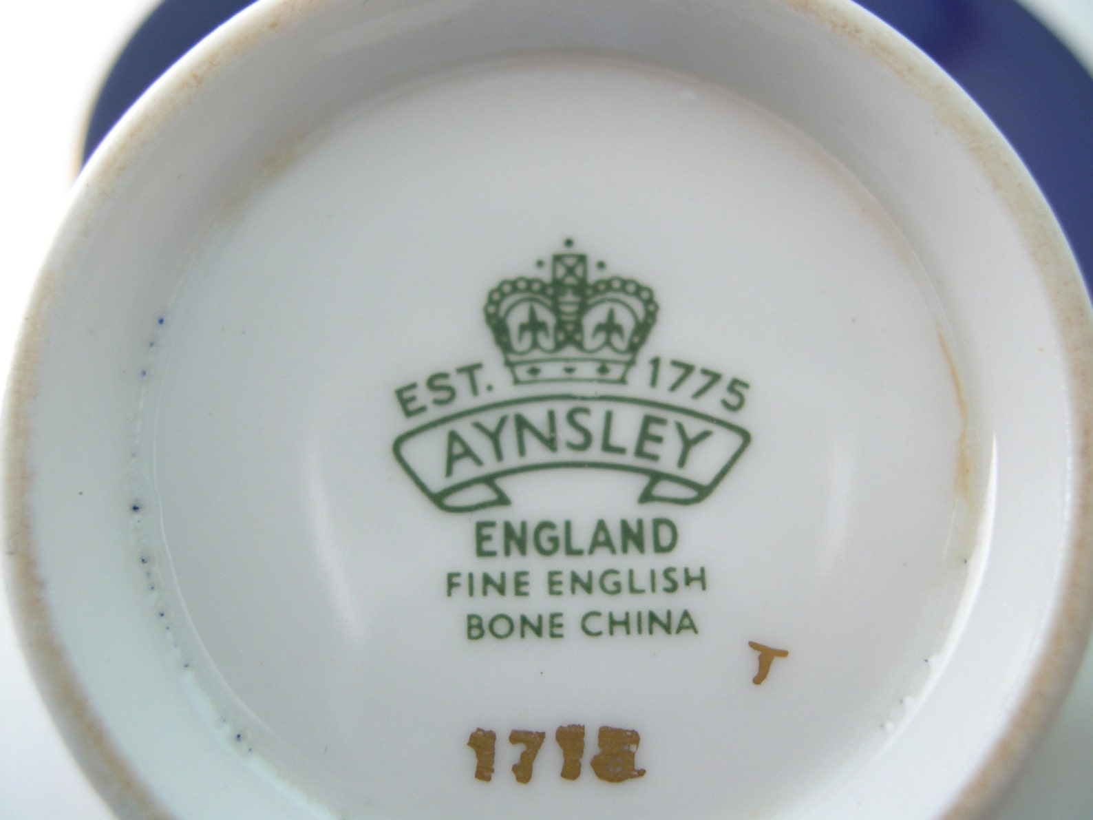 Aynsley Blue Mist Soup Cup Saucer
