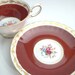 Antique Susie Cooper Tea Cup and Saucer Set Maroon Red and - Etsy Canada
