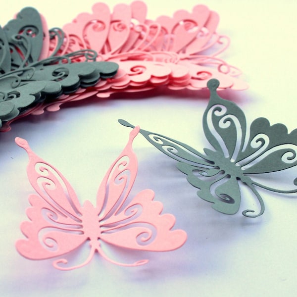 Paper butterflies, 3d Butterfly wall art, 3d wall butterflies, Paper butterflies, Butterfly Nursery decorations, Pink Nursery wall décor