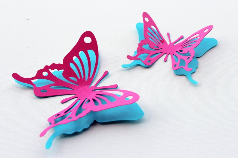 Download Set of 10 Butterflies in 2 layer 3D Butterfly Wall Art ...