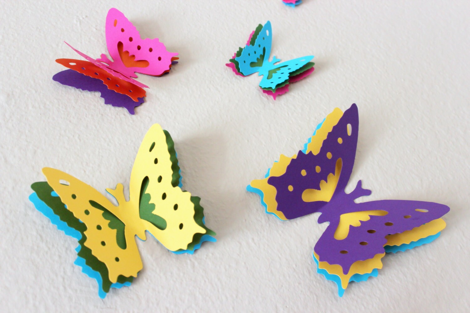 3D Butterfly Wall Art Gaint Paper Butterflies in 3 Layer - Etsy