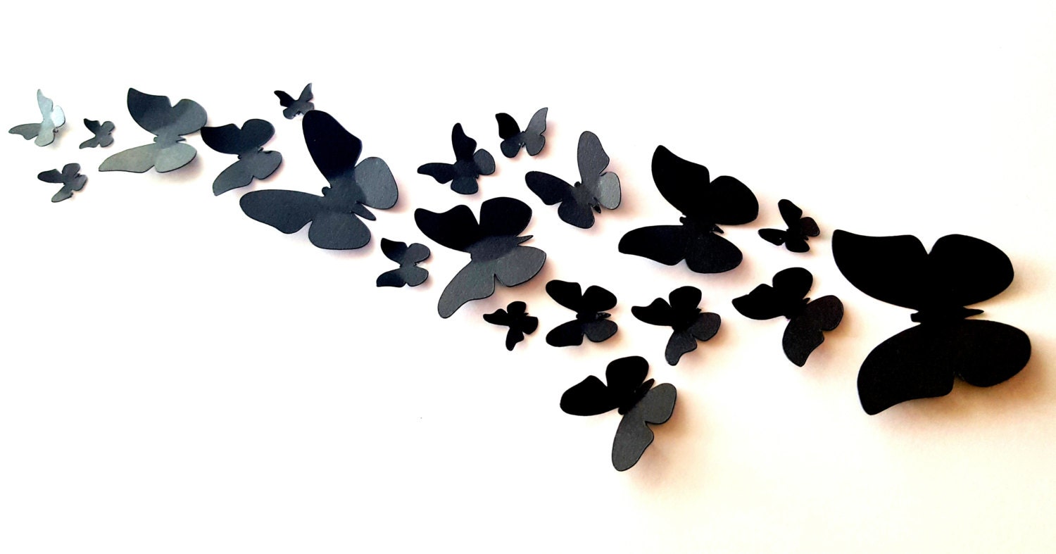 Set of 25 Large Butterfly Wall Decor 3D Wall Butterflies Etsy
