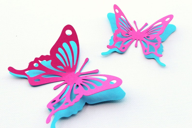 Download Set of 10 Butterflies in 2 layer 3D Butterfly Wall Art ...