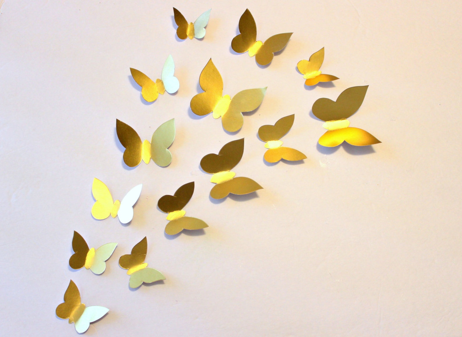 Gold Wall decor Butterfly wall decal Gold wall decal Paper Etsy