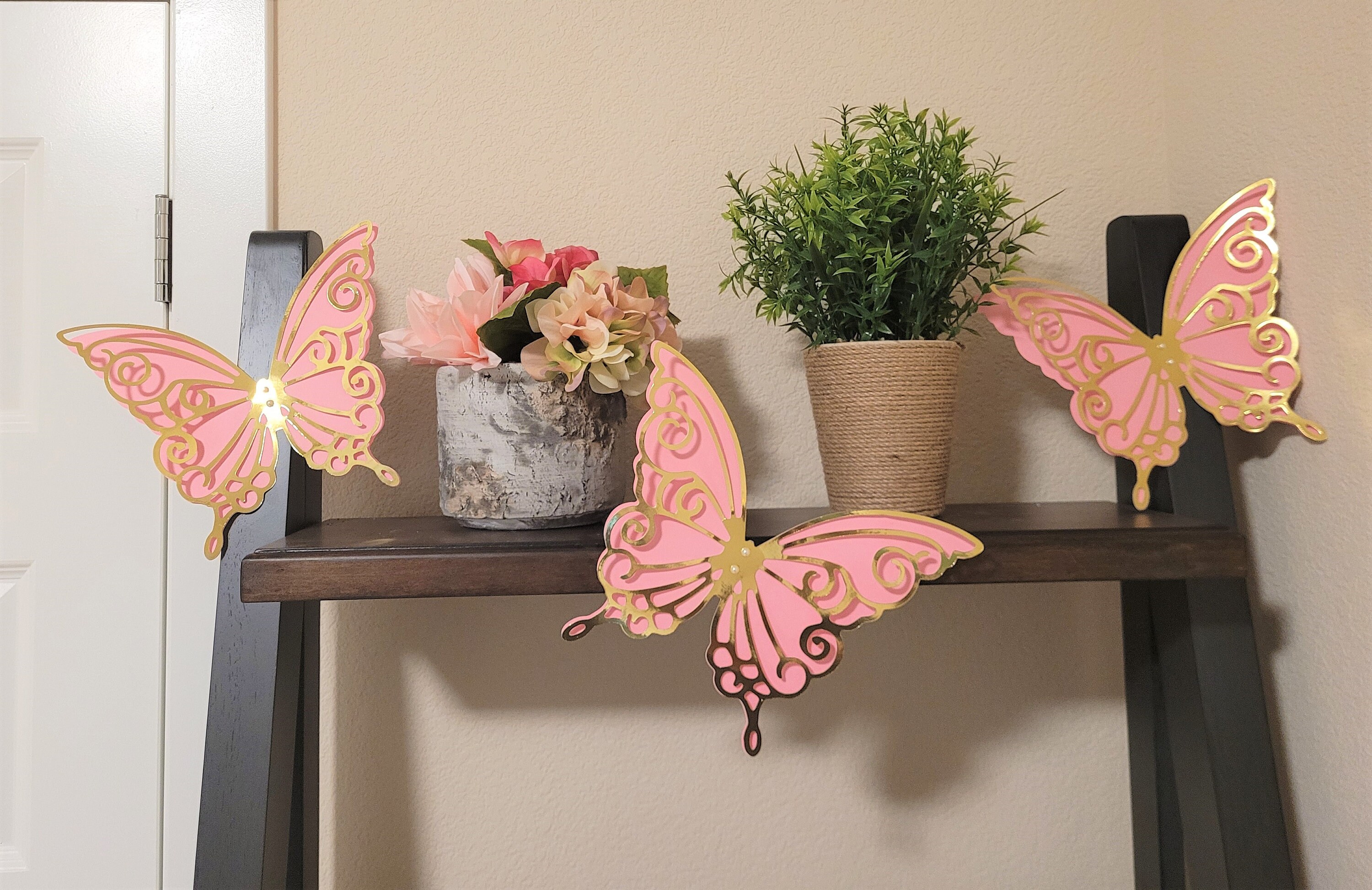  Kigeli 12 Pcs Large Gold Pink Butterfly Party Decoration  10,14,20 Inches Giant Paper Butterfly Decorations Butterfly Wall Decor 3D  for Birthday Baby Shower Nursery Girls Bedroom Wedding Prop : Home & Kitchen