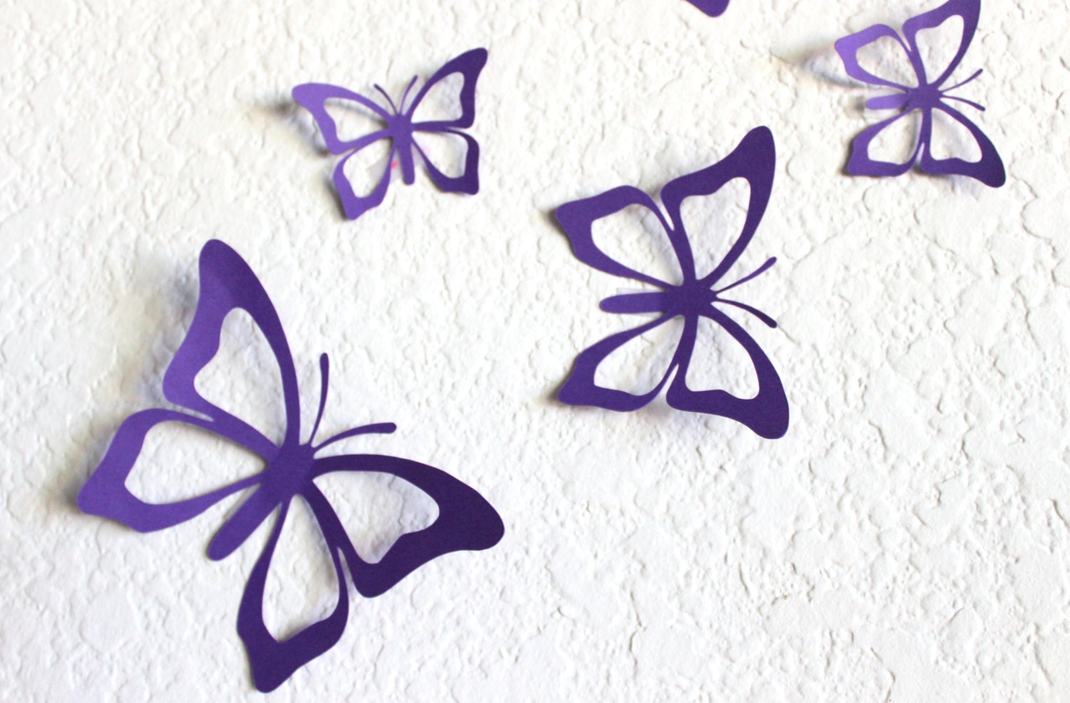 3D Butterfly Wall Art Purple Butterfly Wall Art Purple Wall Etsy