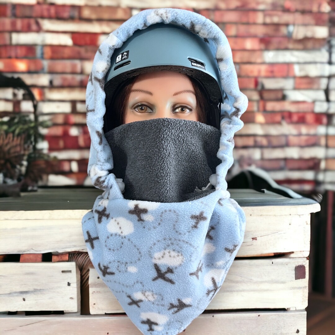 Child Snow Hood Over Helmet Hood Helmet Hoodie Hood Face Etsy