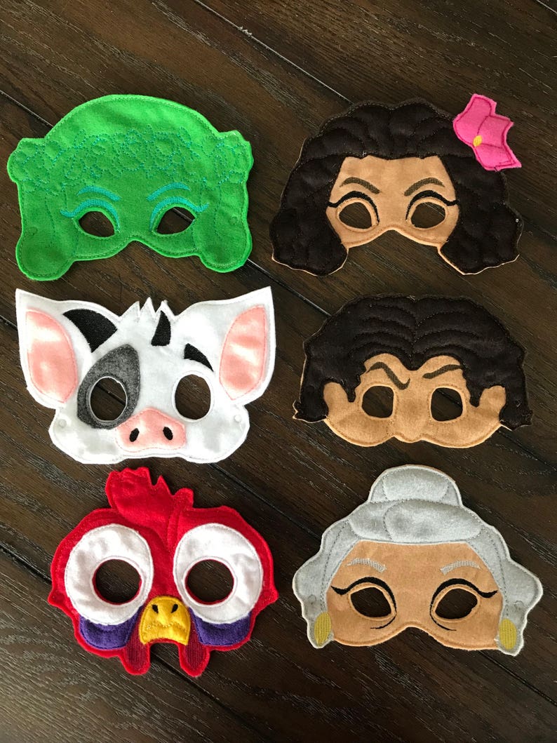 Hawaiian masks Moana inspired masks Party favors, Kids Costumes Dress up