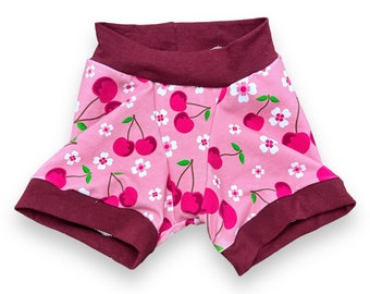 Girls boxer briefs, Size 4 Girls boxer briefs, custom underwear, Cherries Underwear, Kids Underwear