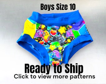 Size 10, Custom kids underwear, scrundies, boys briefs, boys underwear,  underwear, sensory clothes, autistic apparel,