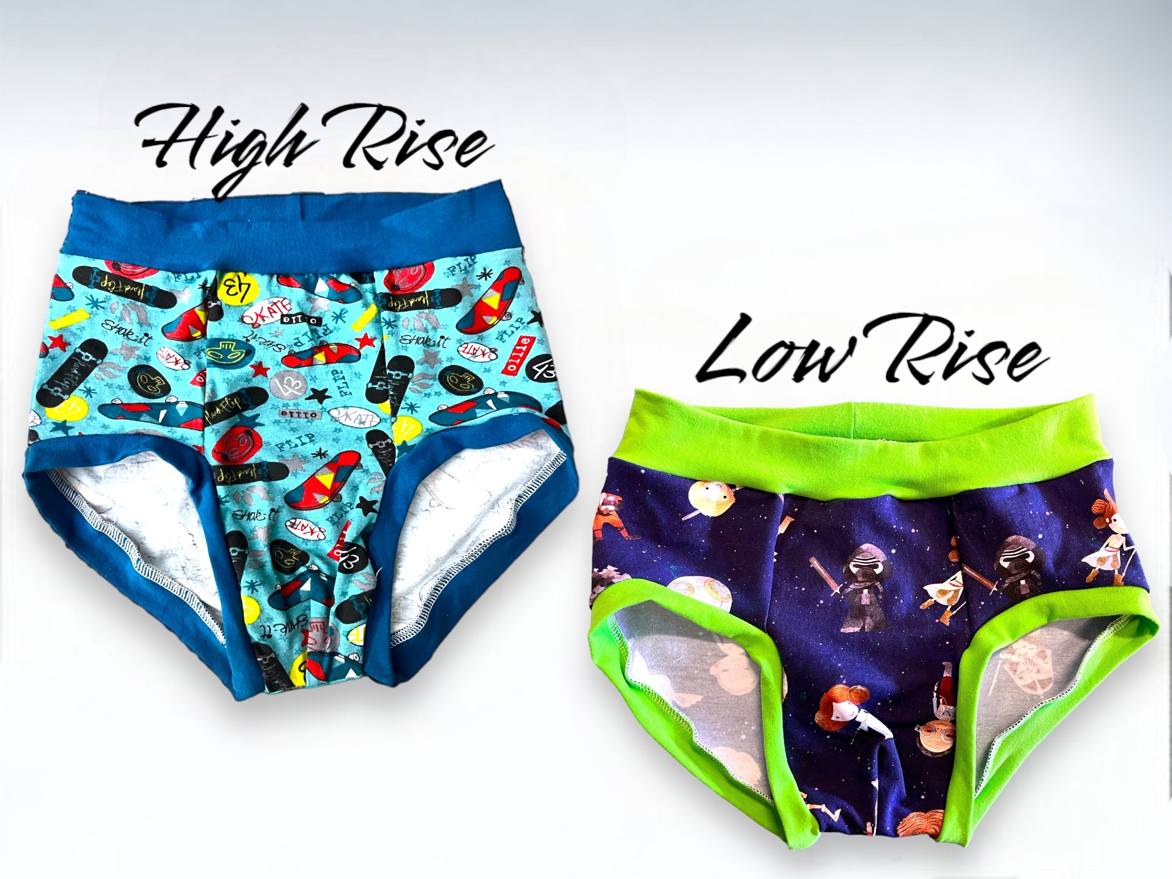 Underwear for Transgender Kids/ Organic Cotton/ Rose Print Parties