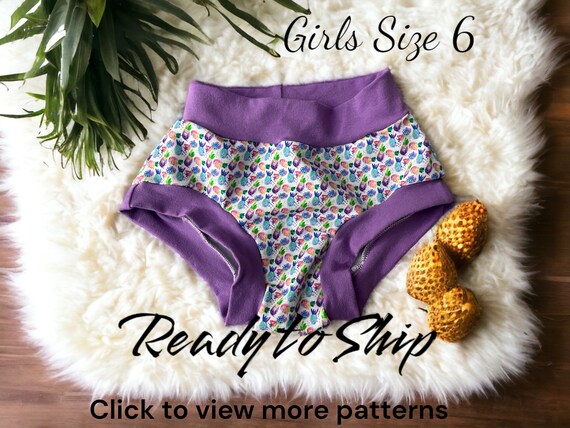 Size 6, Custom Kids Underwear, Scrundies, Girls Briefs, Girls