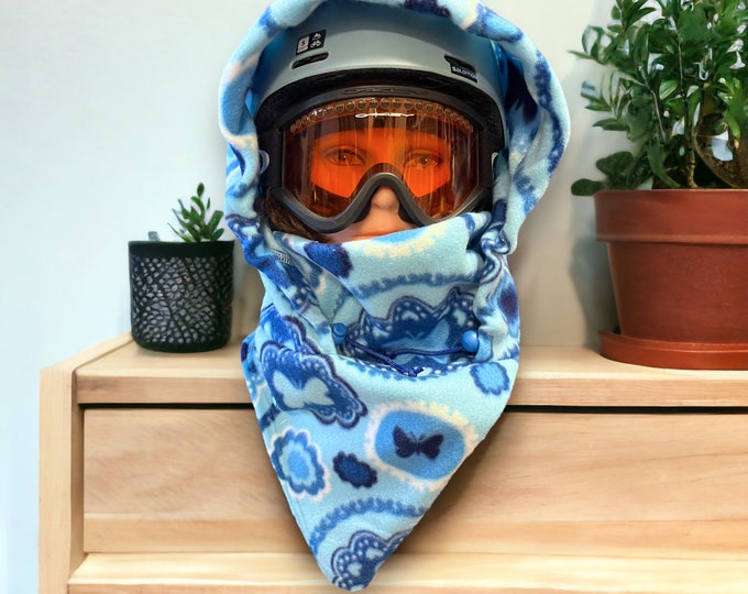 Child Snow Hood, Over Helmet Hood, Helmet Hoodie, Hood Face Mask