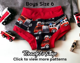 Size 6, Custom kids underwear, scrundies, boys briefs, boys underwear,  underwear, sensory clothes, autistic apparel,