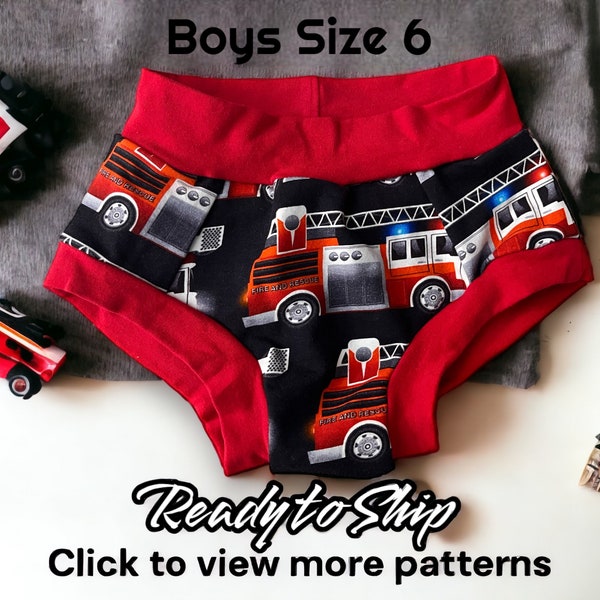 Size 6, Custom kids underwear, scrundies, boys briefs, boys underwear,  underwear, sensory clothes, autistic apparel,