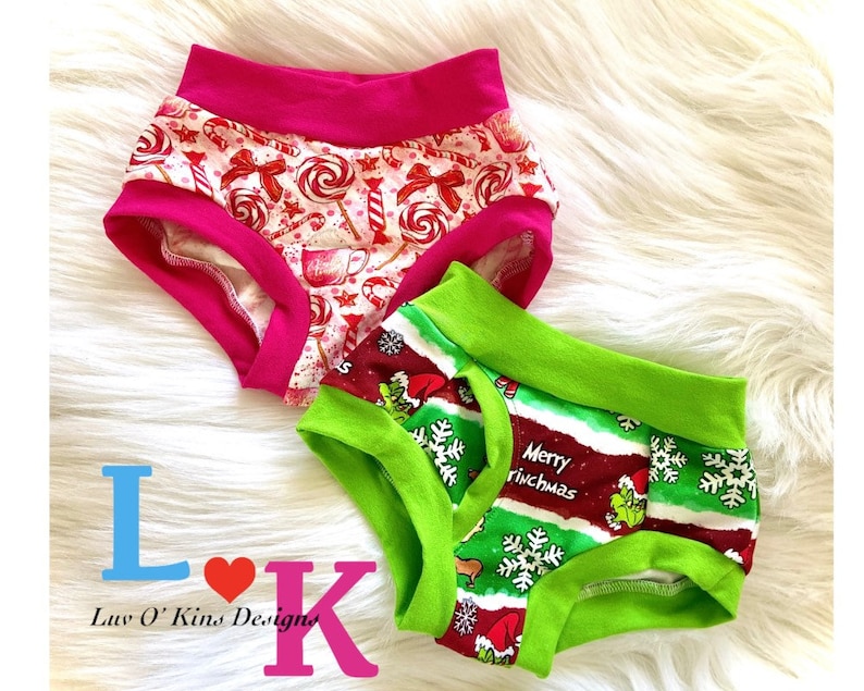 Custom Kids Underwear Christmas Underwear Scrundies Kids Etsy