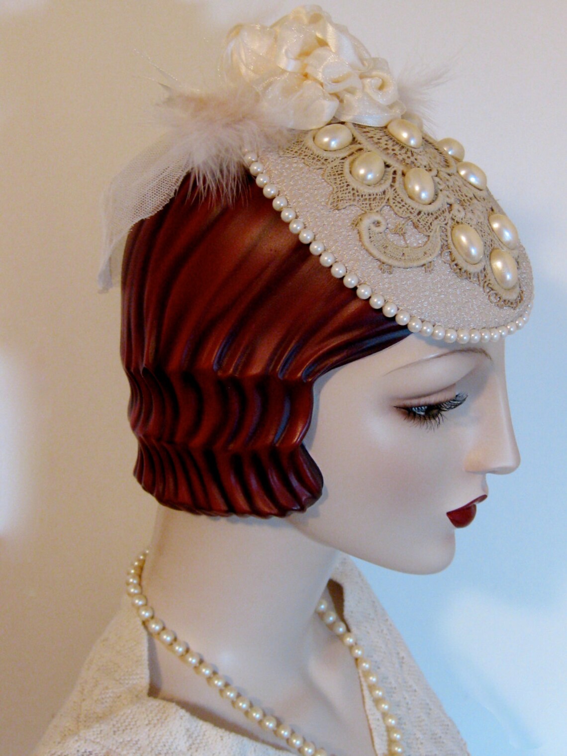 bridal lace headpiece