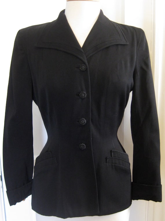 1940's Wool Gabardine Tailored Jacket